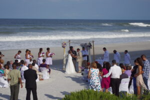 A Happily Ever After Floral, Jacksonville Beach Wedding, Purple Wedding Flowers, Beach Wedding