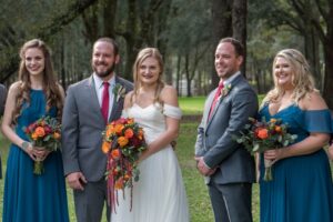 Burgundy and Dark Orange Cascading Bridal Bouquet Flowers, Jacksonville Wedding Flowers, A Happily Ever After Floral