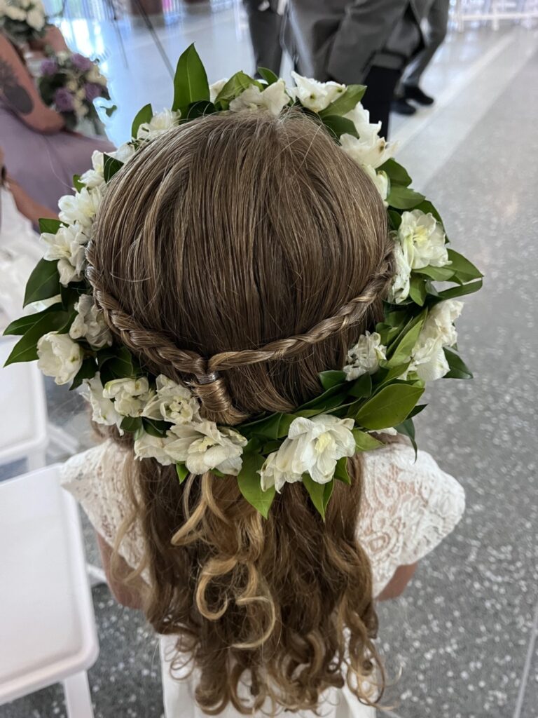 A Happily Ever After Floral, Wedding Flowers Jacksonville, Flower Girl Crown