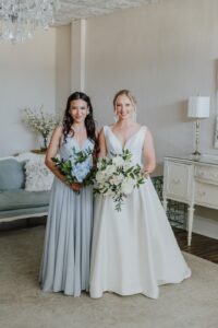 Blue Hydrangea Bridesmaid Bouquets, The White Room, St Augustine, Florida, Stephanie W Photography, A Happily Ever After Floral