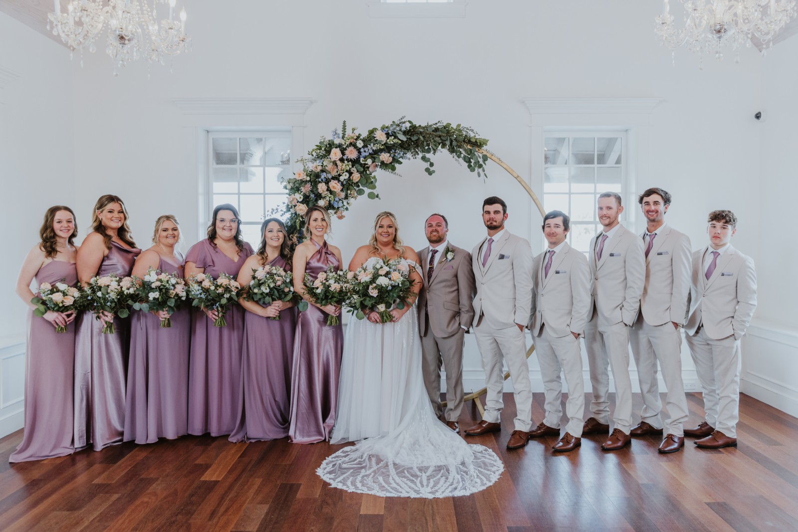 A Happily Ever After Floral, Stephanie W. Photography, Wedding Flowers at the White Room- St Augustine, St Augustine Wedding Flowers, Round Moon Gate Arch, Altar Wedding Flowers, The White Room, The White Room St Augustine Florida, White Room Weddings, Villa Blanca Room